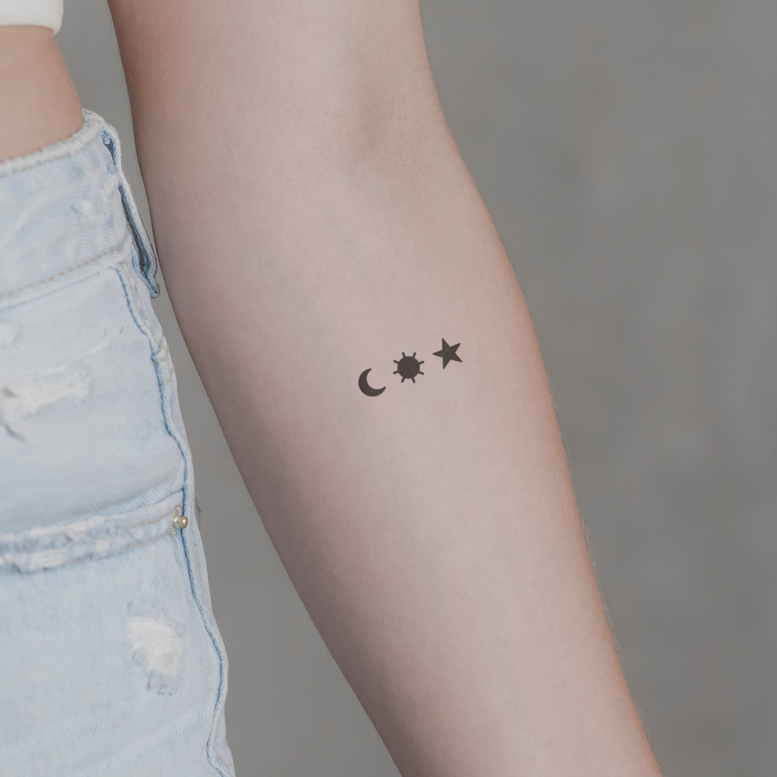 Tiny Crescent Moon Tattoo On The Neck By @tattooist_ati - Tattoogrid.net