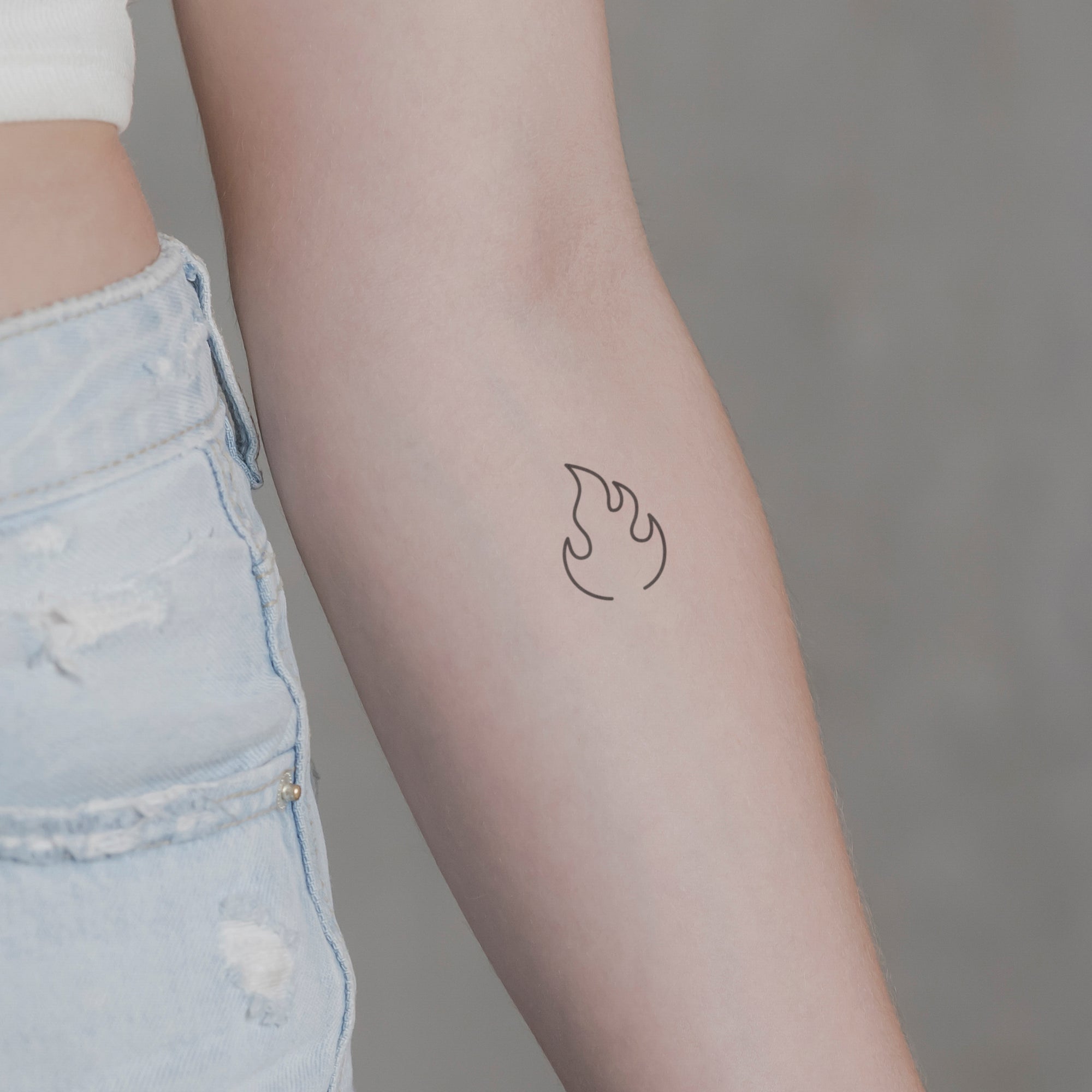 Tiny Flame Heart Tattoo | TikTok
