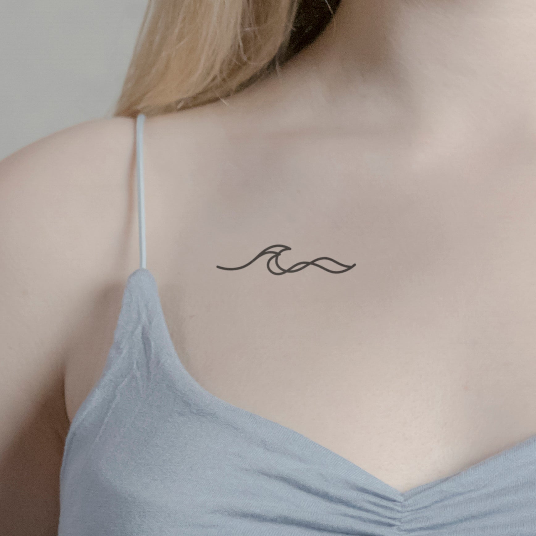 Wave Mountain Simple Outline Tattoo Decal Sticker - Etsy Israel