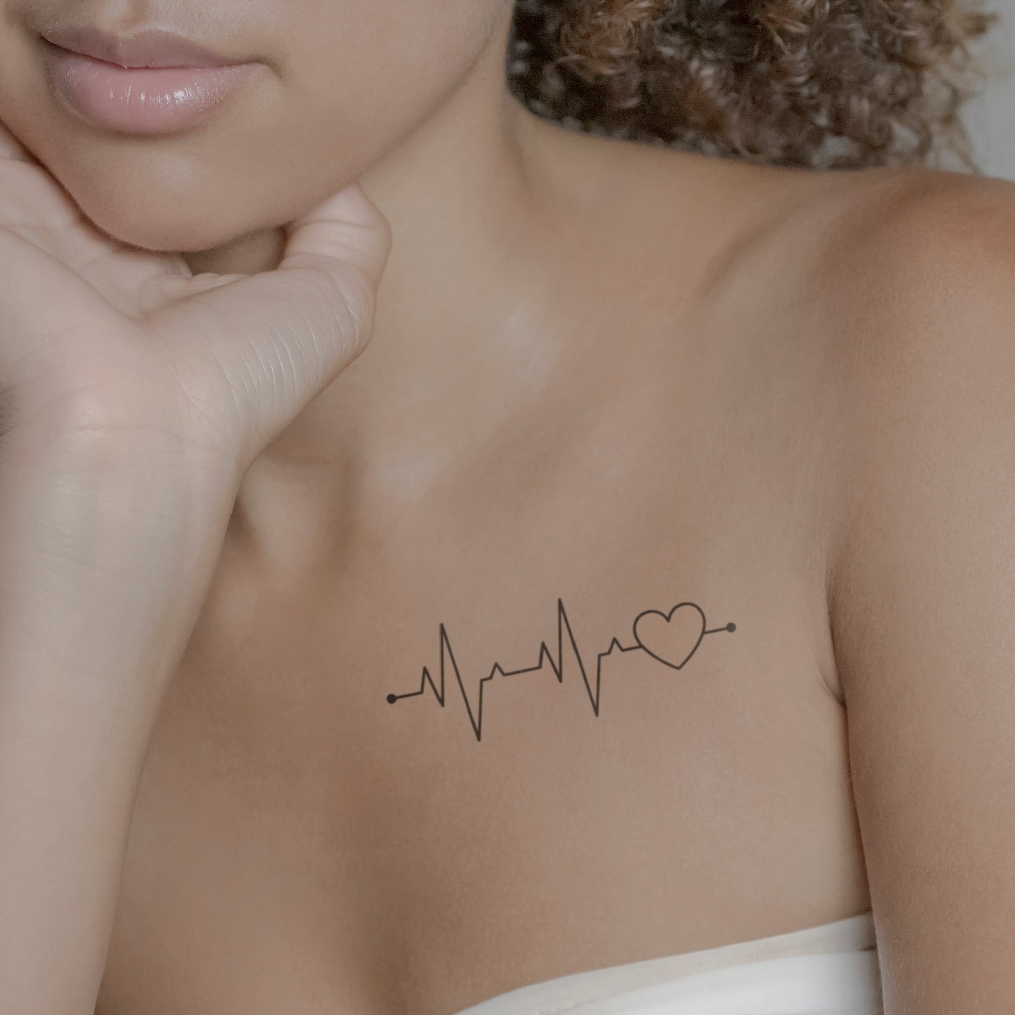 1 sheets Realistic Waterproof Semi-Permanent Tattoo Stickers  electrocardiogram Heartbeat Lasts 7-15 Days Perfect for Women and girl |  SHEIN Singapore