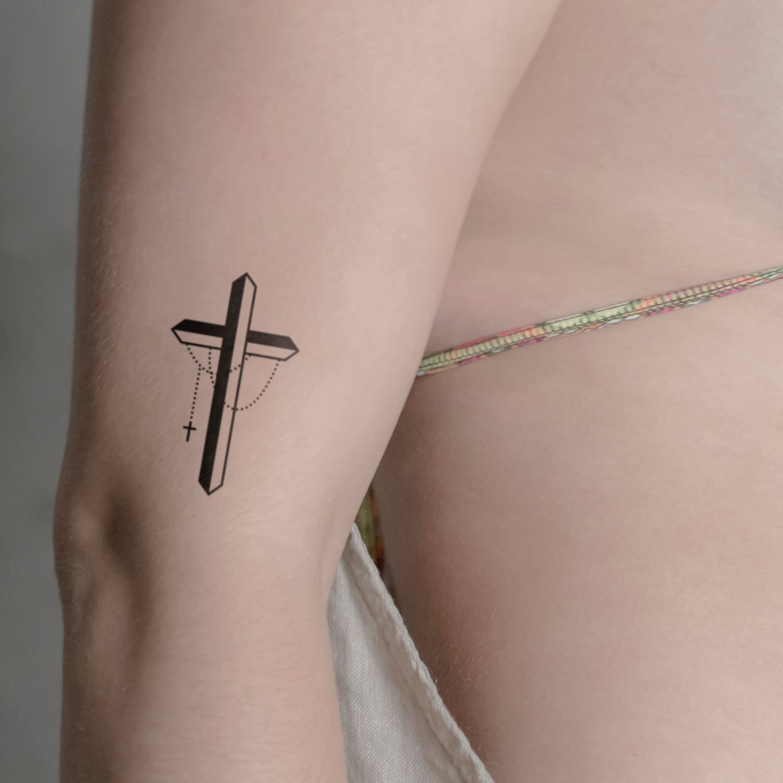 Black and Grey Jesus on the Cross Tattoo - Love n Hate