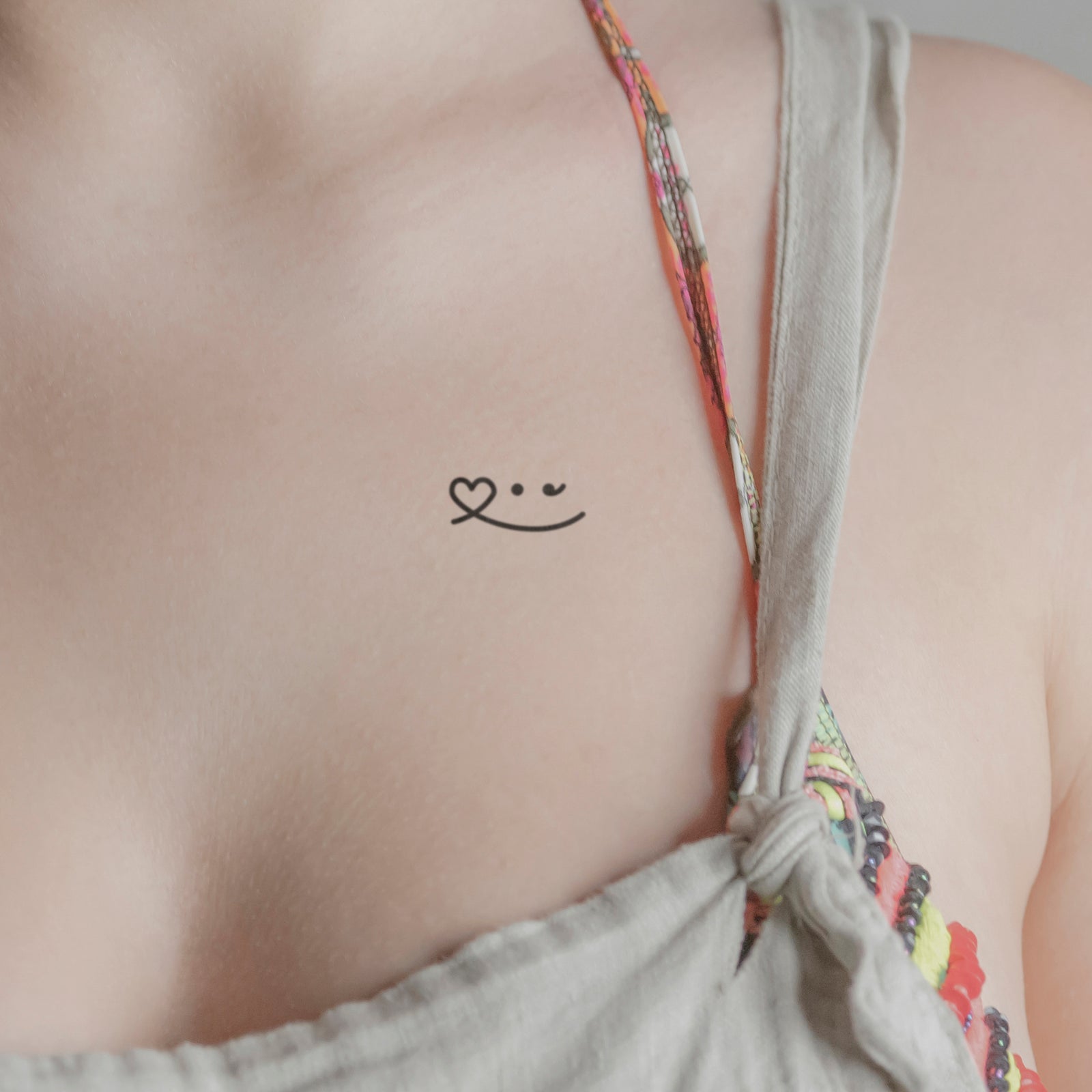 Smile Emoji | Temporäres Tattoo | Inkster