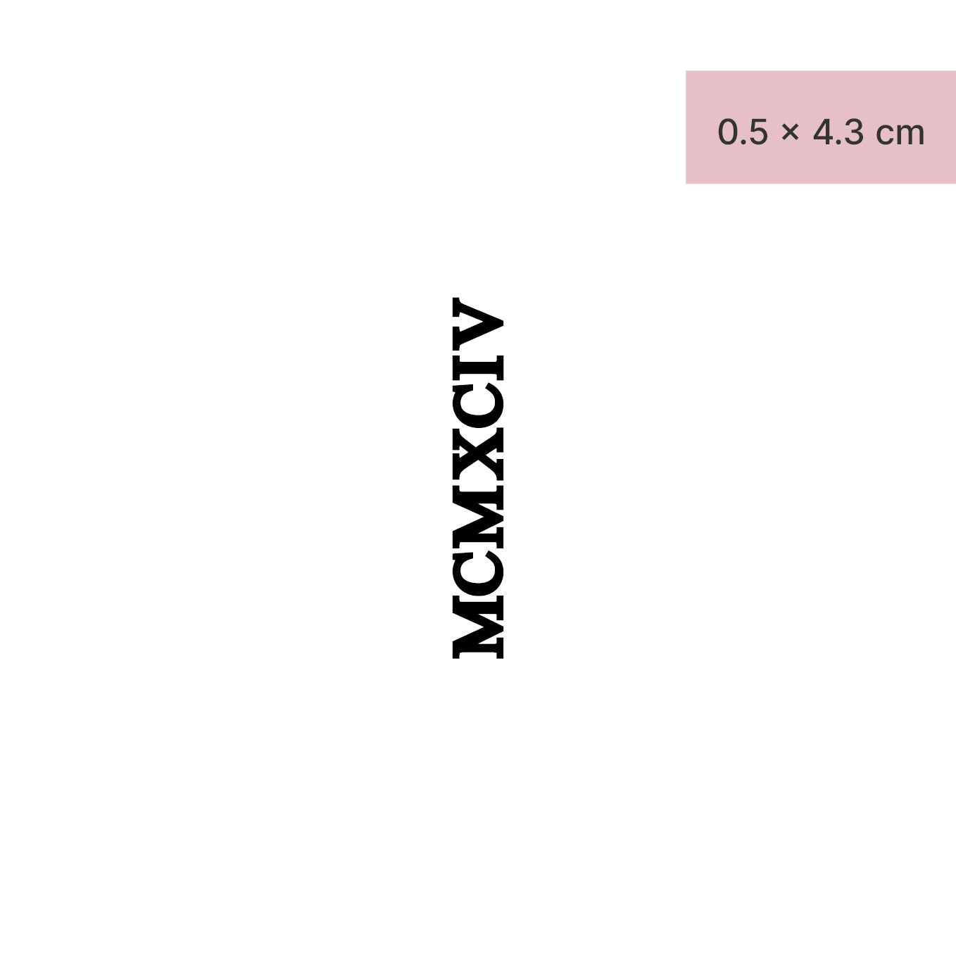 Zahlen Tattoo Römische Zahl MCMXCIV (1994) von minink, der Marke für temporäre Tattoos.