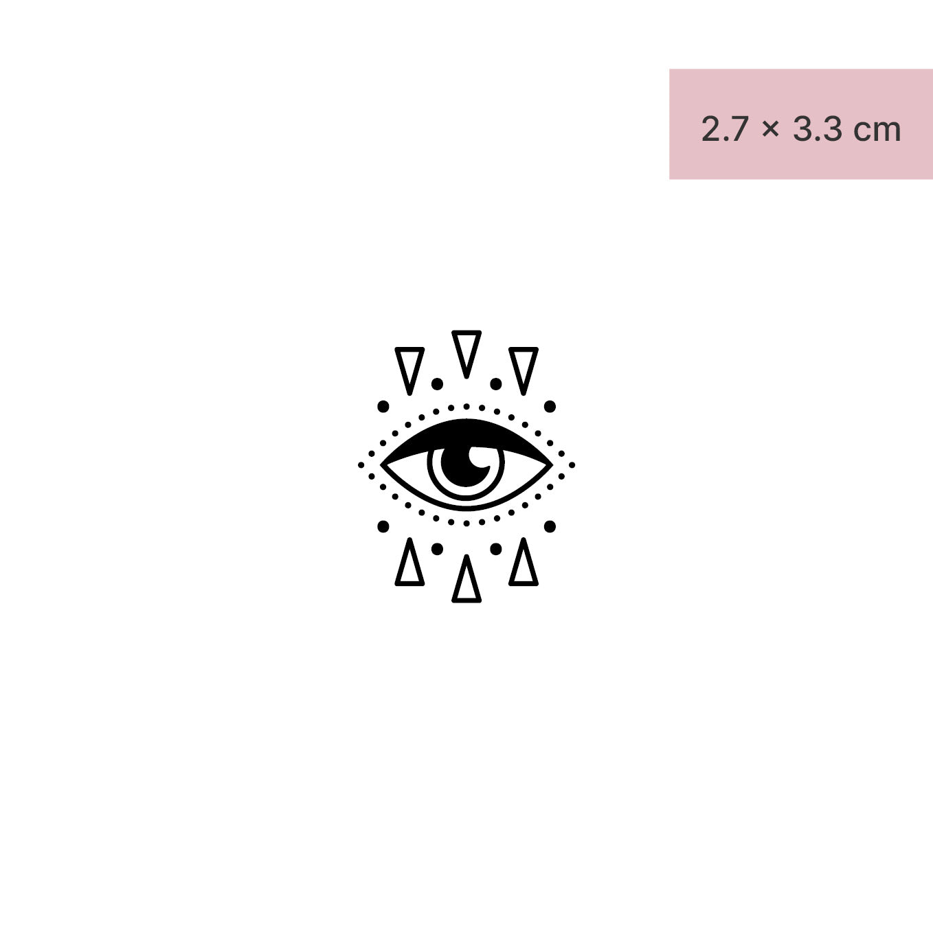 Auge abstrakt Tattoo von minink, der Marke für temporäre Tattoos.