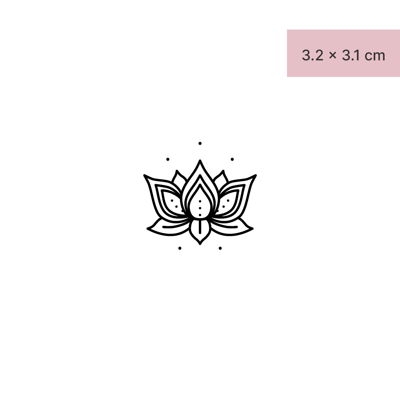Mandala einer Lotusblume Tattoo von minink, der Marke für temporäre Tattoos.