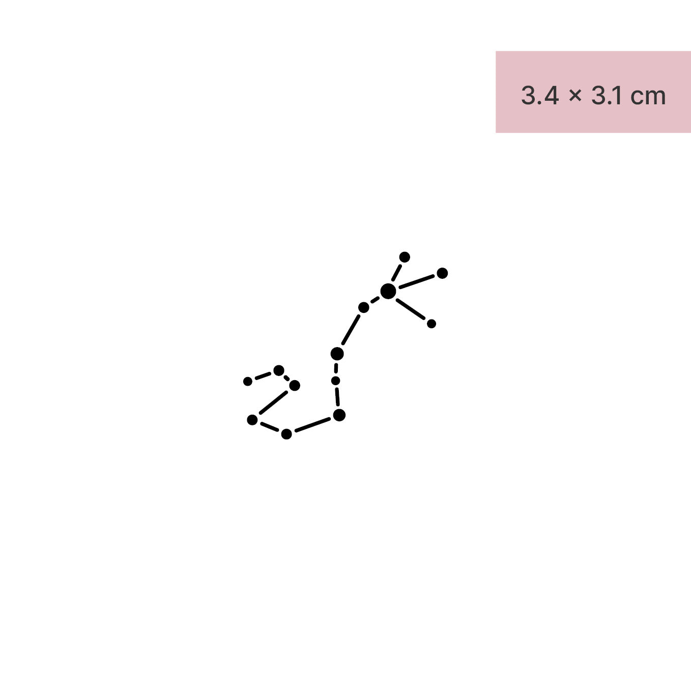Sternenkonstellation Skorpion Tattoo von minink, der Marke für temporäre Tattoos.