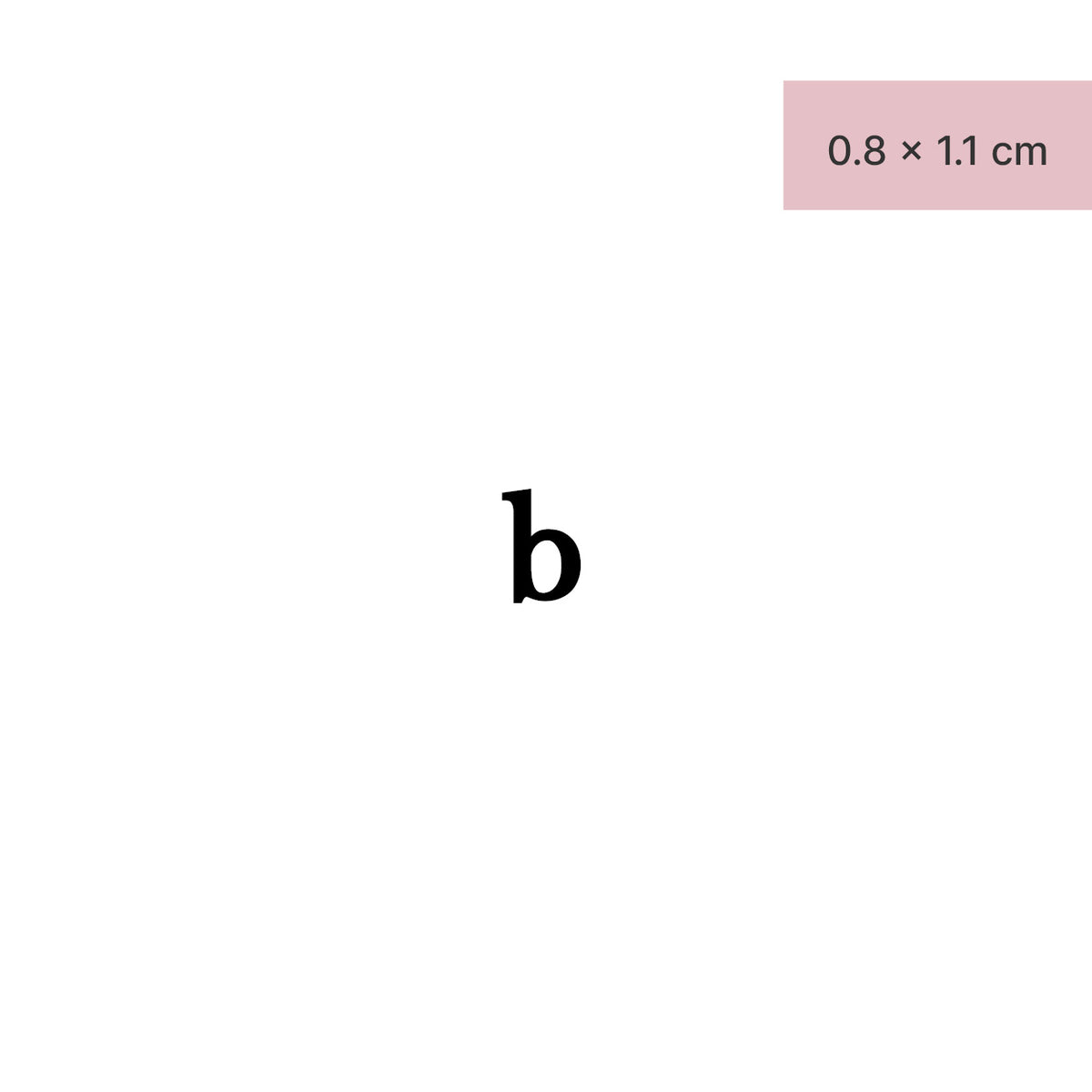 Lowercase letter: b