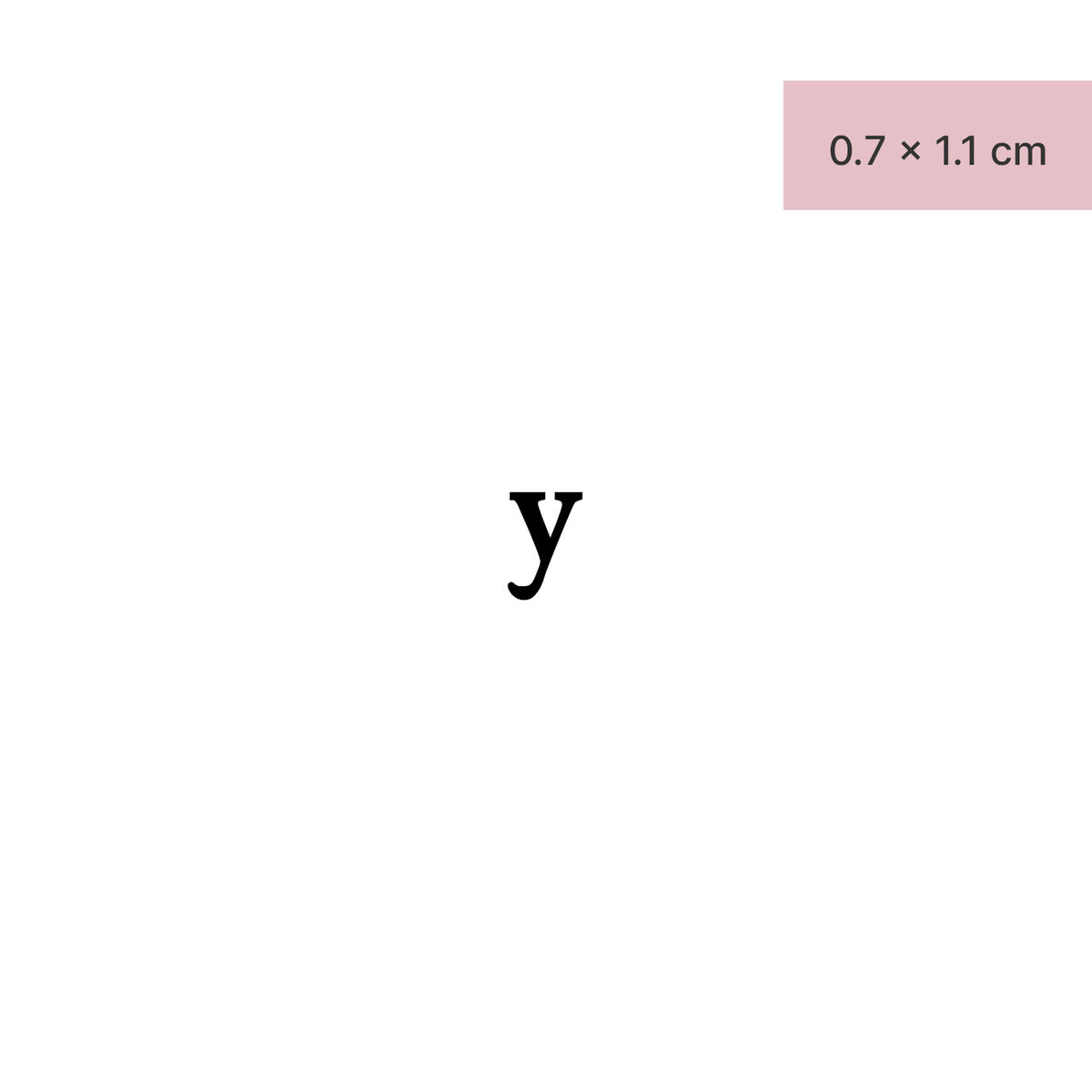 Lower case letter: y