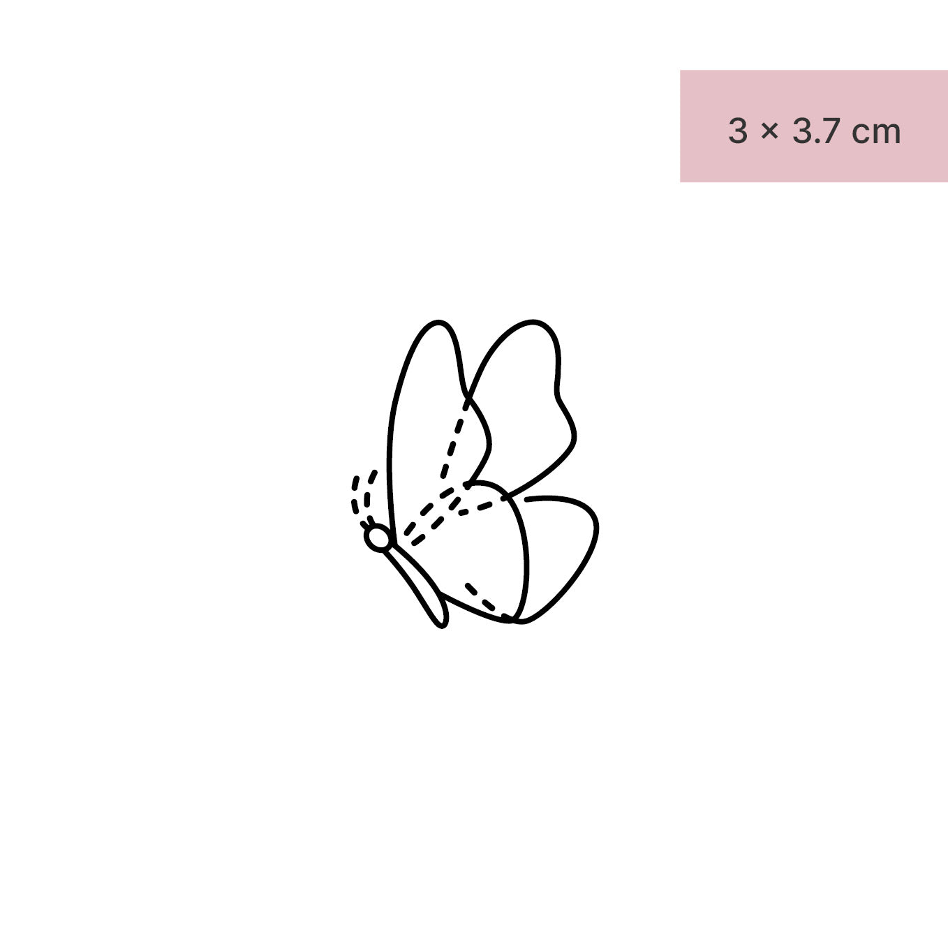 Grosser Schmetterling Tattoo von minink, der Marke für temporäre Tattoos.