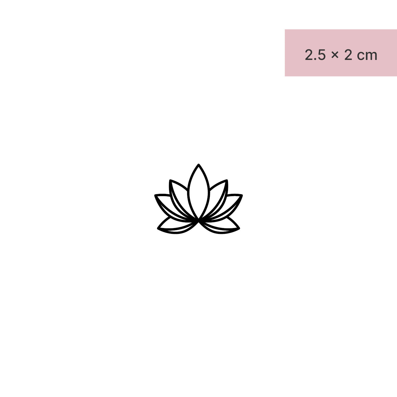 Symmetrische Lotusblume Tattoo von minink, der Marke für temporäre Tattoos.