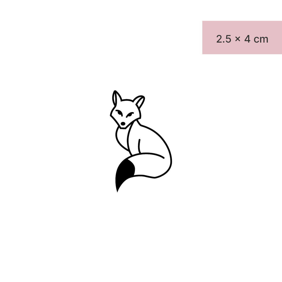 Outline fox tattoo - Tattoogrid.net