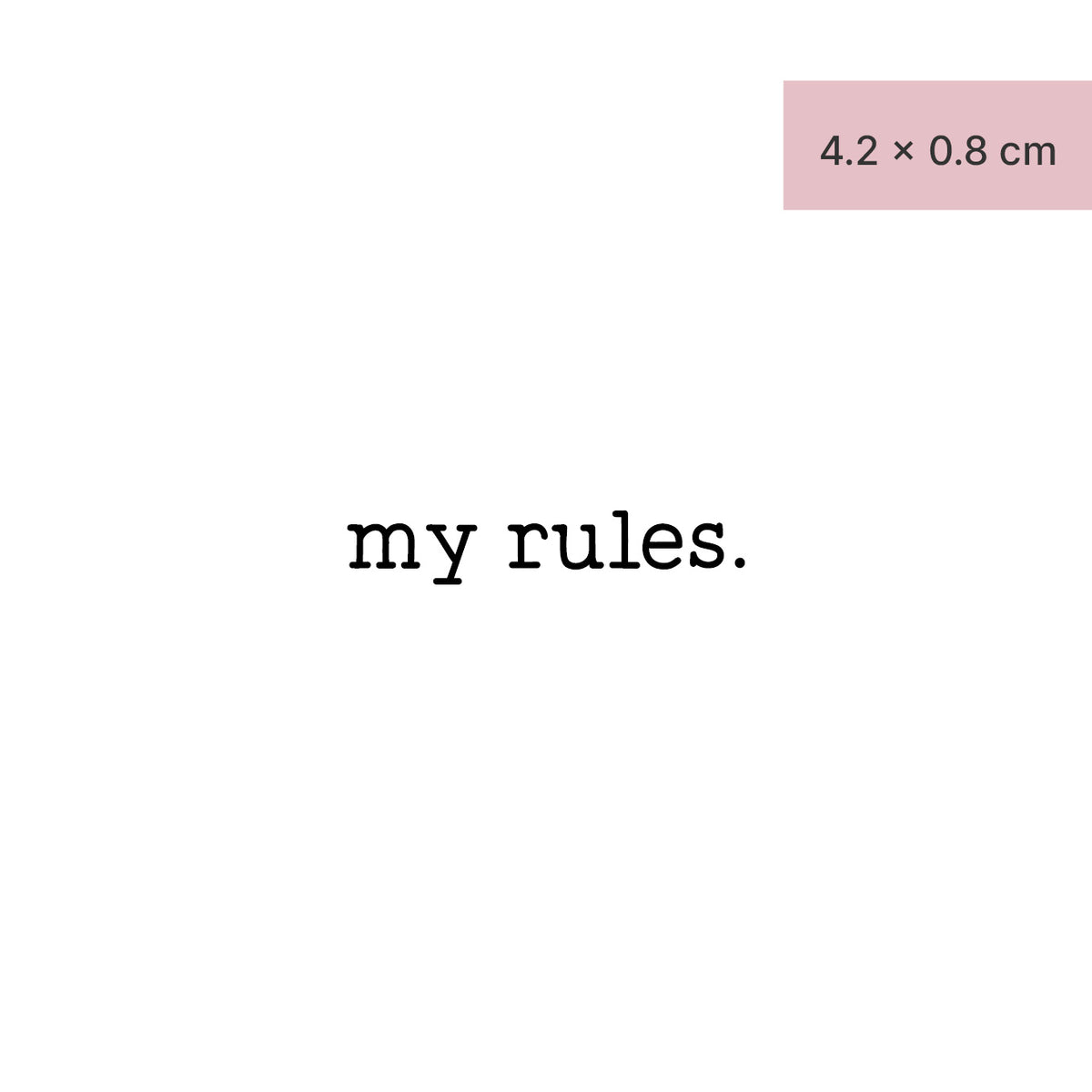 my rules.