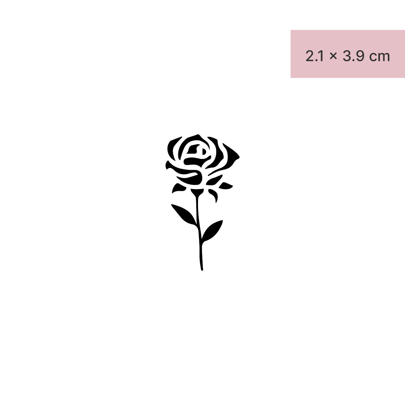 Abstrakte Rose ausgefüllt Tattoo von minink, der Marke für temporäre Tattoos.